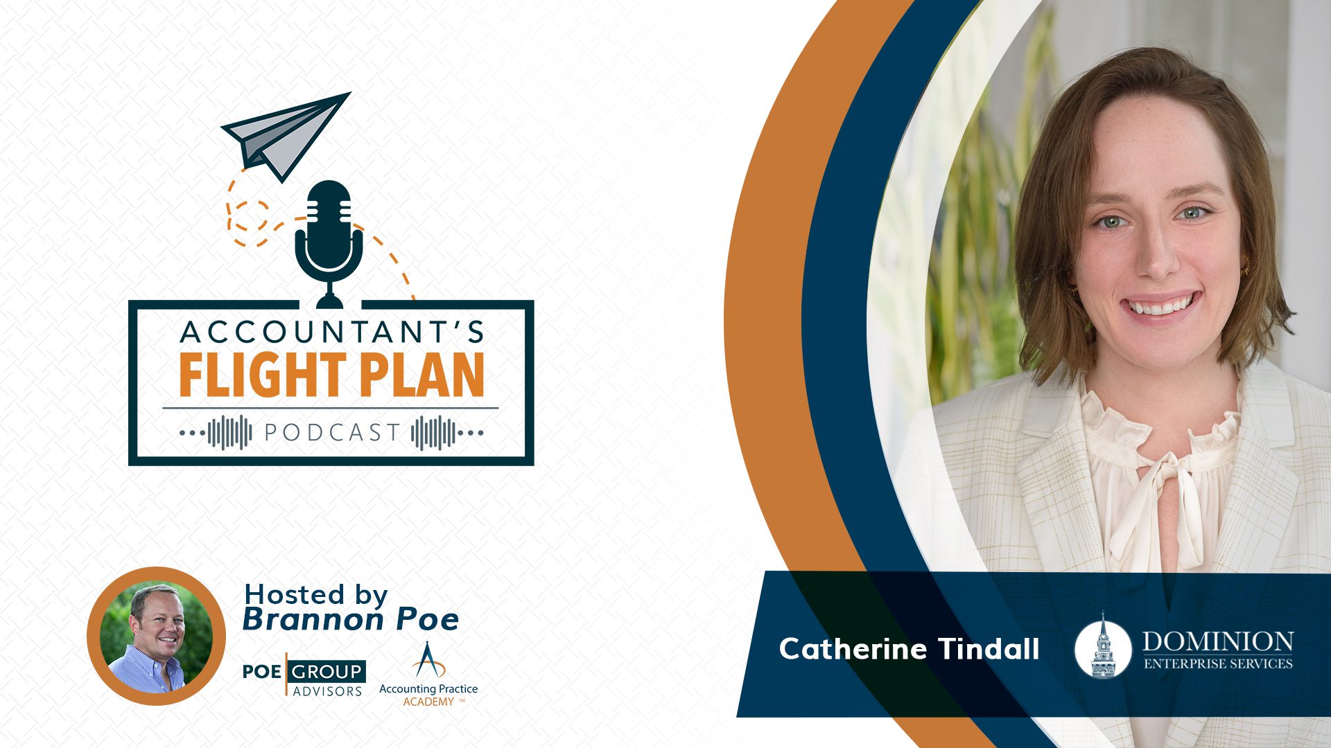 Accountant's Flight Plan logo with Catherine Tindall's headshot